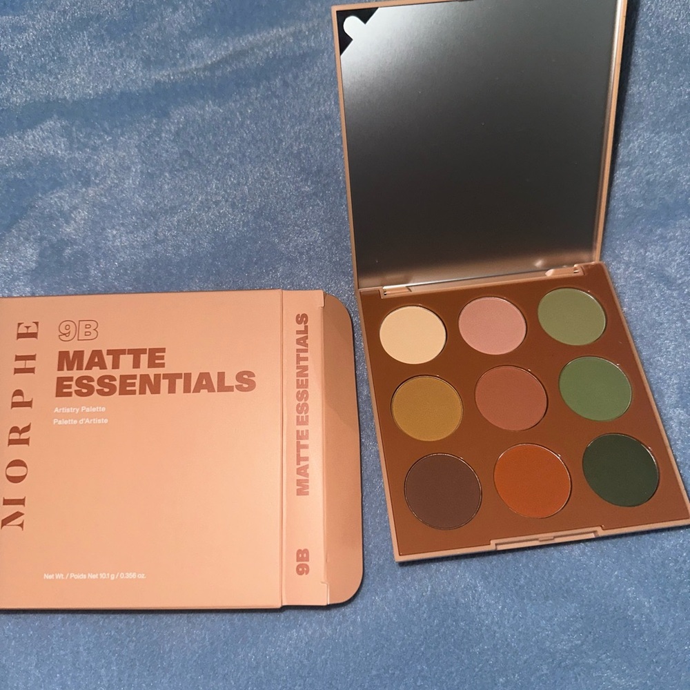 Morphe 9B Matte Essentials Eyeshadow Palette - Green and Brown Hues